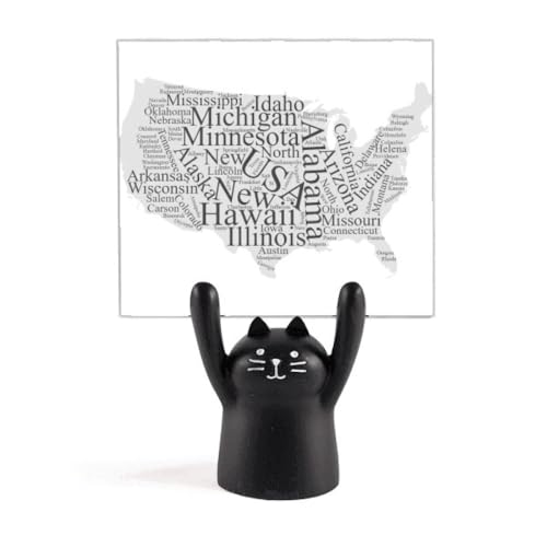 Support de mémo chat noir Ameusa pour décorer votre espace de travail