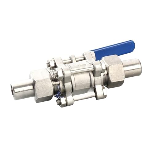 Vanne 3 pièces DN15 anti-fuite pour tuyauterie mâle à souder bout à bout