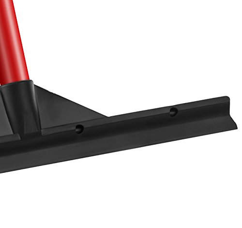 Heavy Duty Floor Scrubber Squeegee- 18.25” Solid Natural Rubber Blade- 58” Long Handle- Dries Flat & Curved Surfaces- Best for Washing & Drying Shower Glass/ Bathroom/ Kitchen/ Windshield/ Window - Thumbnail 6