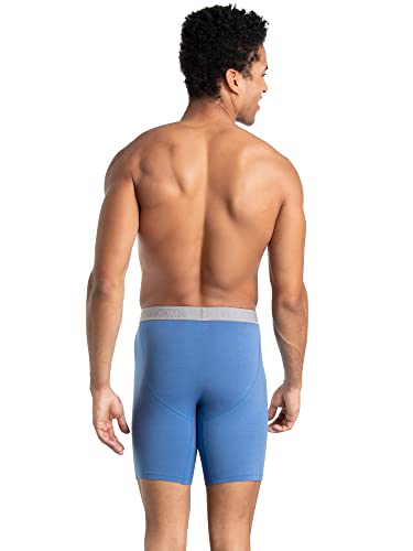 Fruit of the Loom Men's Work Gear with Enhanced Durability & Cooling, Boxer Brief-Coolzone Fly-3 Pack Assorted Blues, Small3