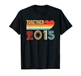 Together Since 2015 Shirt Retro Couple 7th Anniversary T-Shirt