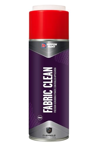 Image of Nippon Paint n-Shield Fabric Cleaner Foam Spray 500ml With Built in Brush Cap | Upholstery, Car Seats & Carpets Cleaner | Powerful Deep Cleaning Foam Action Removes Stains, Odour & Dirt