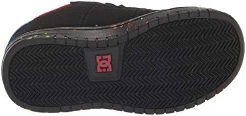DC Unisex-Child Striker Skate Shoe, Black/Splatter, 1 US Little Kid | Image 3