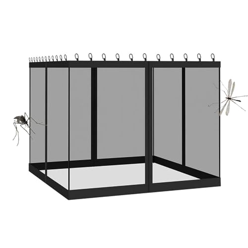 Panneau moustiquaire pour pergola 3 m x3m, Filet moustiquaire pour tonnelle, Pavillon 4 Parties...