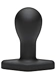 Doc Johnson Titanmen - The Hitch - 4 Inch Smooth Cushioned Plug - 4.2' Long and 1.9' Wide - Flared Safety Base - Matte Finish - Butt Plug - Small - Black