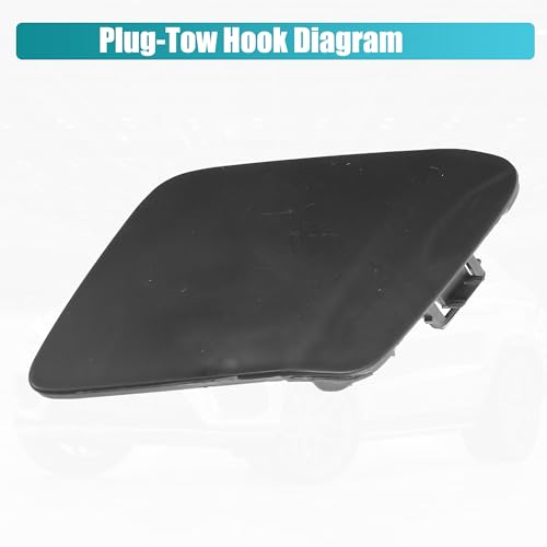 Uxcell A23090800UX0500 1 Pair Car Front Left Right Bumper Tow Hook Cover Towing Eye Cap thumb #5
