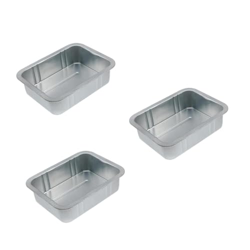 iplusmile 3 Piezas colector de Aceite de Motor de desecho Aceite Motor Quemador de Aceite electrico Bandeja de Aceite Bomba Bandeja de Goteo de Aceite Bandeja de Drenaje de Aceite Silver