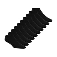 Skechers Women's 10 Pack Low Cut Socks, Black, 9-11