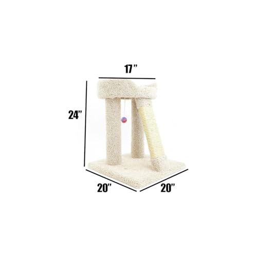 Rascador Torre para Gatos HomeStock con Cama Elevada y Sisal miniatura 2