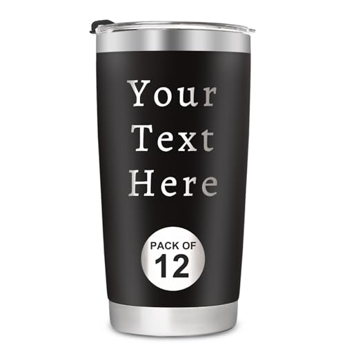 Personalized Bulk Tumblers 20 oz, Set of 6/12/24/48, Custom Bulk Pack, Personalized Tumblers with Engraved Names, Custom Coffee Tumbler, Customized Office Gifts for Men Women