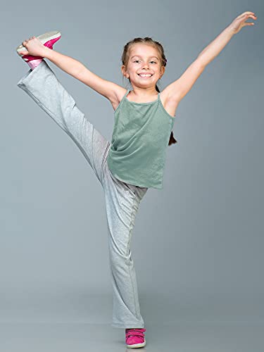 Image of SATINIOR 4 Pieces Girls Dance Tank Top Sleeveless Spaghetti Strap Crop Tank Top for Dancewear