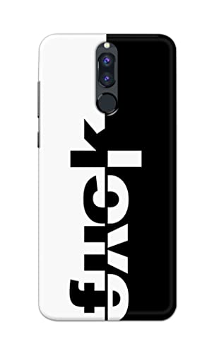Image of PRINTFIDAA One Words Fukc Love Creative Art Innovative Wonderfull Printed Designer Hard Case for Huawei Mate 10 Lite /Huawei Nova 2i / Huawei Honor 9i Back Cover -(e) RPM1003