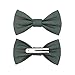 Handmade Pre-Tied Clip on Bow Tie for Baby to Young Boy (Small, Hunter Green)