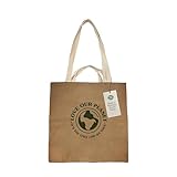 EARTHGRADE Reusable Grocery Shopping Bag – Medium Sustainable Washable Paper Premium Quality Totes with Cotton Canvas Handles & Reinforced Seams. Foldable, Durable, and Eco Friendly - 7' x 17' x 17'