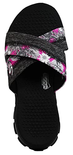 Skechers Skechers Women's Performance Go Walk Fiji Flip Flop, Black/Hot Pink, 7 M US