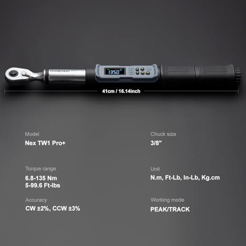GROWNEER Digital Torque Wrench 3/8