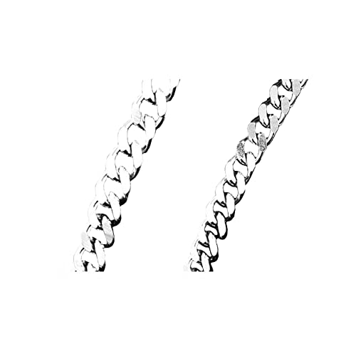 Chaîne homme acier inoxydable collier maille gourmette argentée