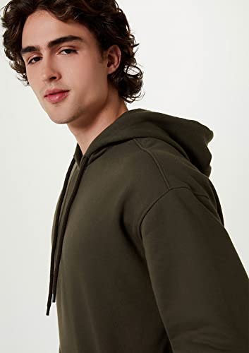 Blusão Básico Masculino De Moletom Peluciado Com Capuz Verde XXG