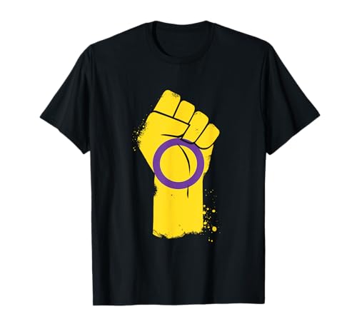 Intersex Pride Flagge Friedenszeichen Intersex Flagge T-Shirt