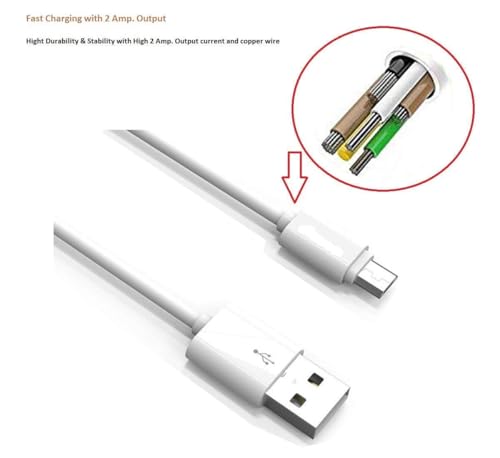 Image of Treziya Fast Charging Type C to Lightning Cable, Supports Fast Charging with Original Adapter, 180 Rotating Metal Head, 6A LED Cable for iPhone, iPad & Android Devices (USB A to Micro USB)
