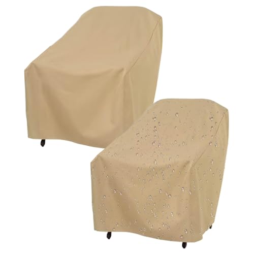Couvoirs de chaise - 32.68x33.86x30.71 pouces Protecteur de meubles imperméables pour la défense météorologique, bouclier à vent avec fonction robuste, couverture de set en 2 pièces pour balcon de por