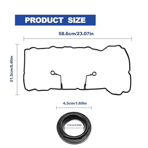 Image of Engine Valve Cover Gasket & Grommets, Compatible with Elantra 11-19, Sonata Hybrid 16-19, Tucson 15-19, Forte 14-16, Optima 17-19, Soul 12-19, Replace OE# 22441-2E000,VS50824R