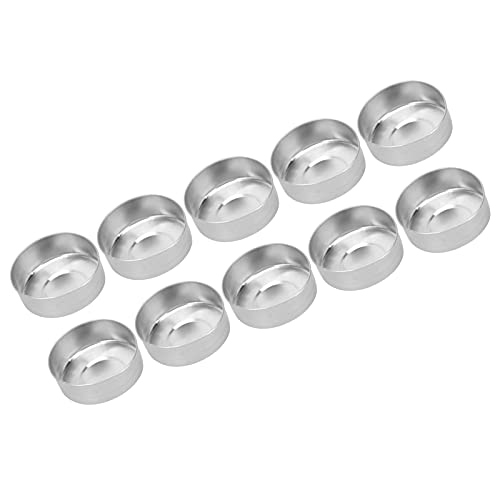 50 Stück Aluminium Teelicht Kerzenständer, Runde Einfache Traditionelle Leere Teelicht Tassen Fall Behälter DIY Form Zum Herstellen von Kerzen, Romantisches Geschenk für Liebhaber Valentinstag, Silber Cover