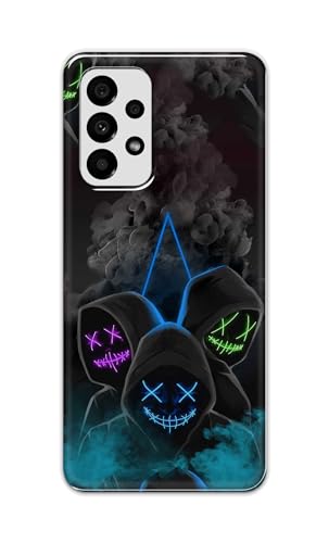 Image of PRINTFIDAA Printed Hard Back Cover Case for Samsung Galaxy A73 5G Back Cover (Mask Man) -112