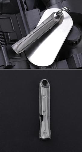 Apito de Titânio EDC Apito Emergência Sobrevivência Segurança Alto 120dB Apito Colar com Corrente 70