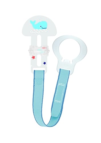 MAM Clip & Cover, Chaîne porte-tétine, bleu clair