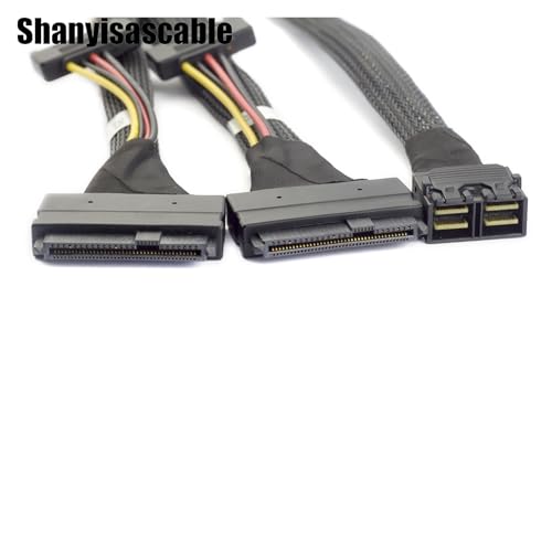 Cable adaptador S/AS HD SFF-8643 a S/AS SFF-8639 con SATA 15P 1m miniatura 5