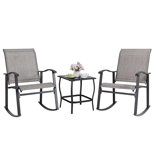 Shintenchi 3 Piece Rocking Bistro Set,...