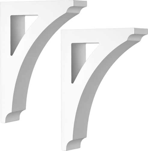 Briwooody 2 Pcs Unfinished PU Corbels, Paintable Brackets for Doorway