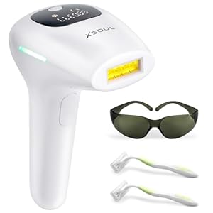 XSOUL thuis IPL ontharing voor vrouwen en mannen permanente ontharing apparaat 999,999 flitsen pijnloze haarverwijderaar op oksels rug benen armen gezicht bikinilijn, Corded Hair Removal