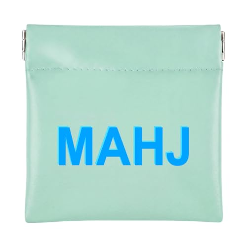 Sunnymove 1 Pcs Mahjong Dice Bag Mini Tile Pouch,Mint Green