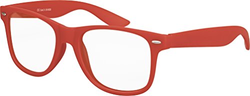 Balinco Nerd Sonnenbrille mit Klarglas matte Rubber Retro Vintage Unisex...