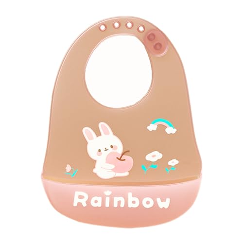 Kanoauo Mata haklappar, silikon haklappar | Vattentäta Justerbar matfångare Silikonhaklappar,Tvättbara för babymat, söta djurhalsdukar för pojkar och flickor