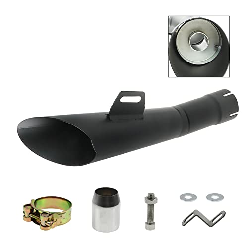 FLYPIG Motorcycle Exhaust Pipe 38-51mm for Yamaha YZF R6 06-18 Honda Kawasaki Suzuki Dirt Bike 250cc Hawk Street Bike 1.5-2.01\" inlet Bike Exhaust Pipe