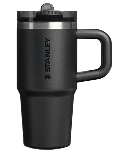 Image of STANLEY Quencher ProTour Flip Straw Tumbler with Leakproof Lid 14 oz | Built-In Straw & Handle | Cupholder Compatible for Travel | Insulated Stainless Steel Cup | BPA-Free | Black 2.0