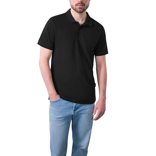 HRM Heavy Performance Polo für Herren, Schwarz, Gr. XL - Premium Polohemd bis 60°C Waschbar - Hochwertige & Nachhaltige ...