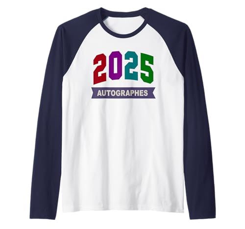 Funny French Teacher 2025 AUTOGRAFÍAS Último día de clases Camiseta Manga Raglan