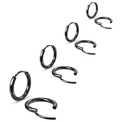 G: Black (Diameter 8mm/10mm/12mm/14mm),4 Pairs