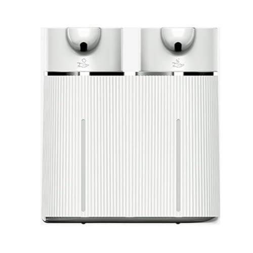 Eoslcusmvl Dispensador Automático de Jabón Líquido y Espuma de Doble Cabezal, con Sensor Infrarrojo, Recargable por USB, para Montaje en Pared