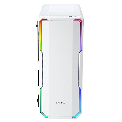 BitFenix Enso White, ATX Case Tempered Glass, Alchemy 3.0 Addressable Asus AURA SYNC RGB with Controller BFC-ENS-150-WWWGK-RP