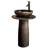 Compactes mais robustes, les vasques sur pied permettent de gagner de la place au sol tout en conservant un impact visuel fort, idéales pour les petites salles de bains, les buanderies ou les aménagements extérieurs décoratifs.