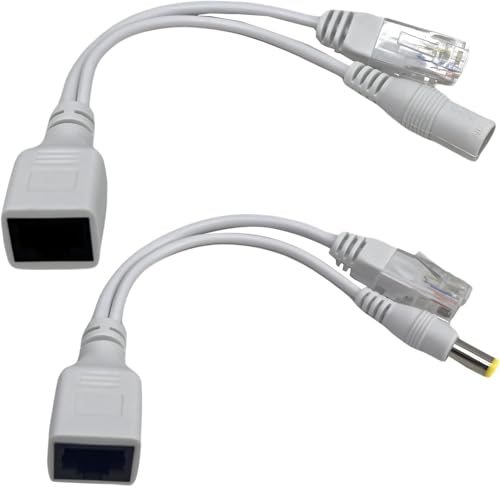 Kit PoE Splitter con Inyector Pasivo PoE y Conector DC 5.5x2.1 mm RJ45 Power Over Ethernet miniatura 2