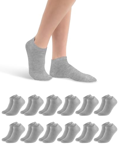 Libella 12Paar Sneaker Socken Damen 35-38 Baumwolle Kurze Socken Unisex Söckchen Sportsocken Sneakersocken Damensocken Halbsocken Hellgrau 35-38 Libella 12Paar Sneaker Socken Damen 35-38 Baumwolle Kurze Socken Unisex Söckchen Sportsocken Sneakersocken Damensocken Halbsocken Hellgrau 35-38