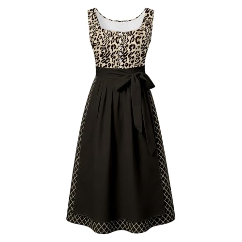 Vestido regional bávaro de corte premium y falda midi tradicional 5
