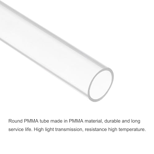 QUARKZMAN PVC Transparent Rohr, Innendurchmesser 17m Durchmesser 20mm LÄNGE 305mm Acryl Kunststoffrohr für Lampenbau, Stehlampen, Möbel