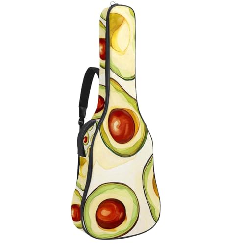 Sac à dos guitare acoustique 109 cm étui souple multicolore avec 2 poches zippées